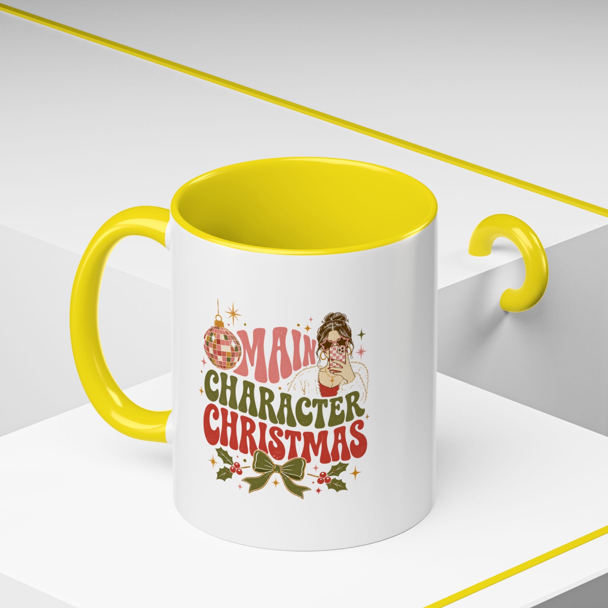 Modern Day Christmas Main Character Christmas Mug — Funny Holiday Coffee Cup