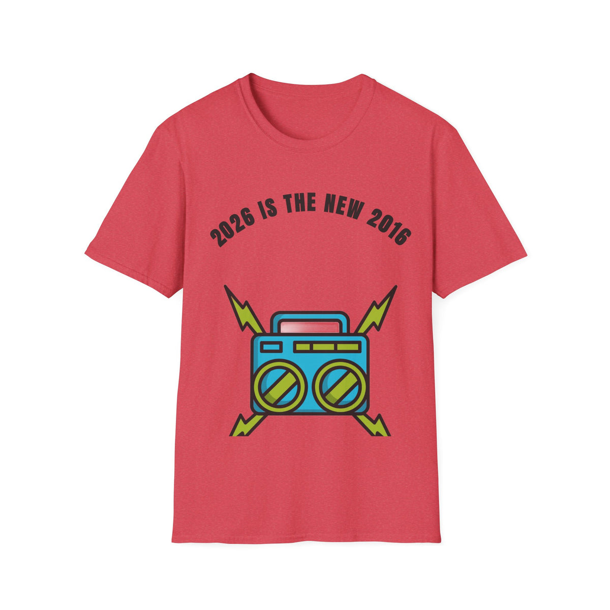 2026 Is The New 2016 T-Shirt — Retro Boombox Graphic Tee - Trending Now - September 2026