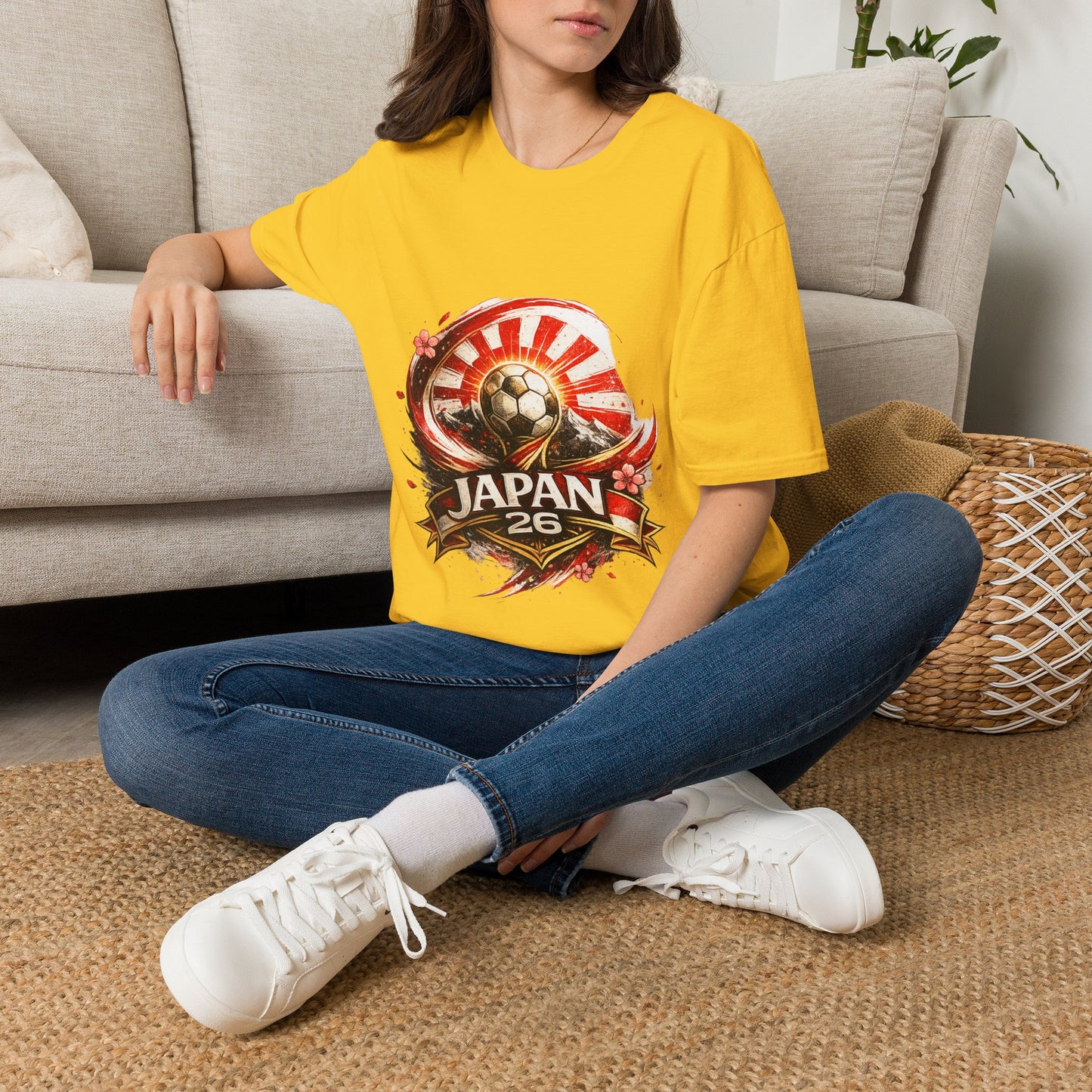 Japan Soccer T‑Shirt — Rising Sun Football Graphic