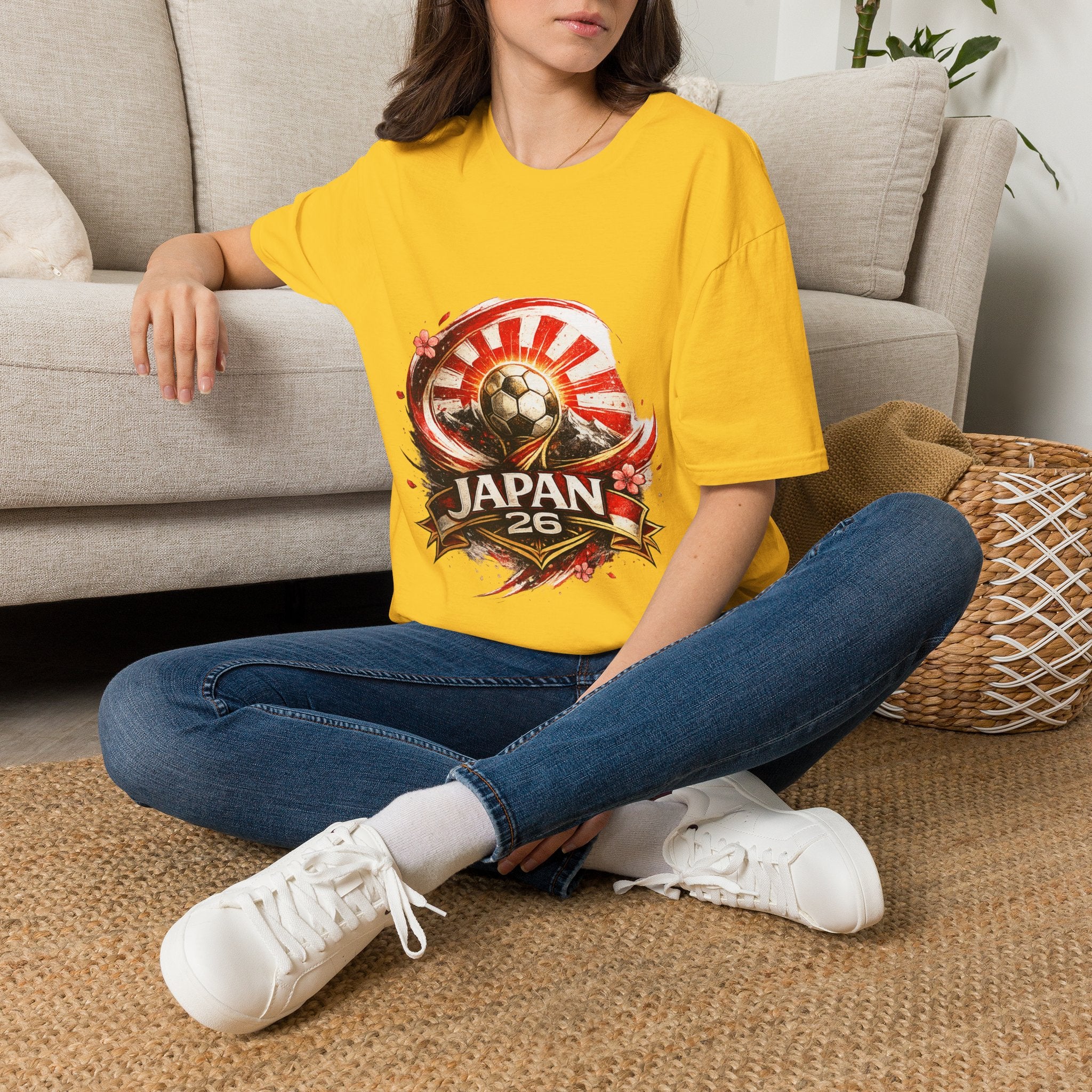 Japan Soccer T‑Shirt — Rising Sun Football Graphic
