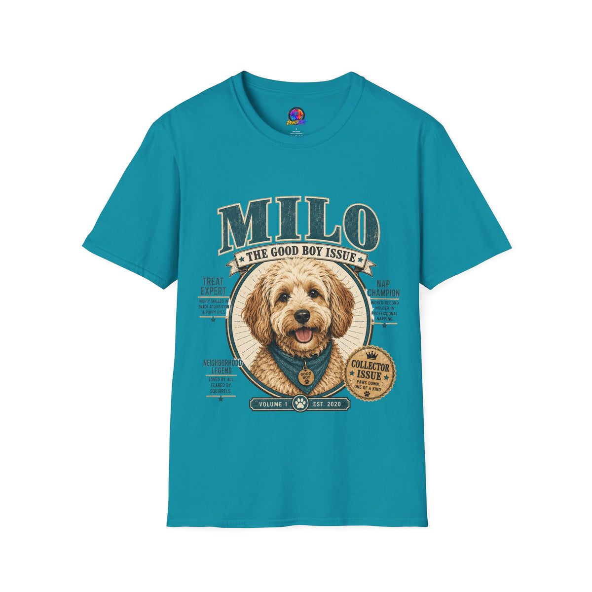 Milo 'The Good Boy Issue' T-Shirt — Cute Dog Portrait Tee