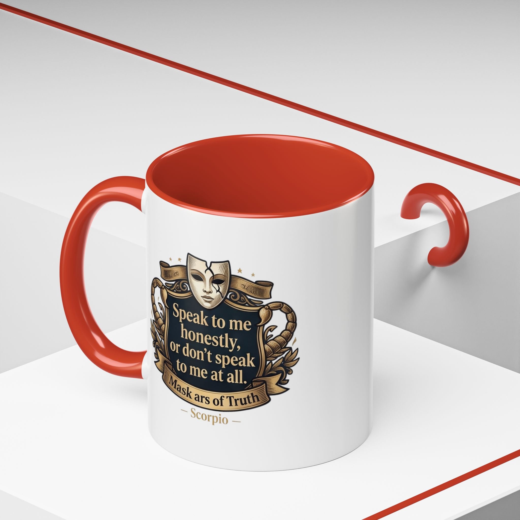 Scorpio Coffee Mug — "Speak to Me Honestly" Zodiac Accent Mug 11oz