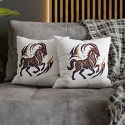 Capricorn Tribal Goat Decorative Pillowcase — Zodiac Accent Pillow