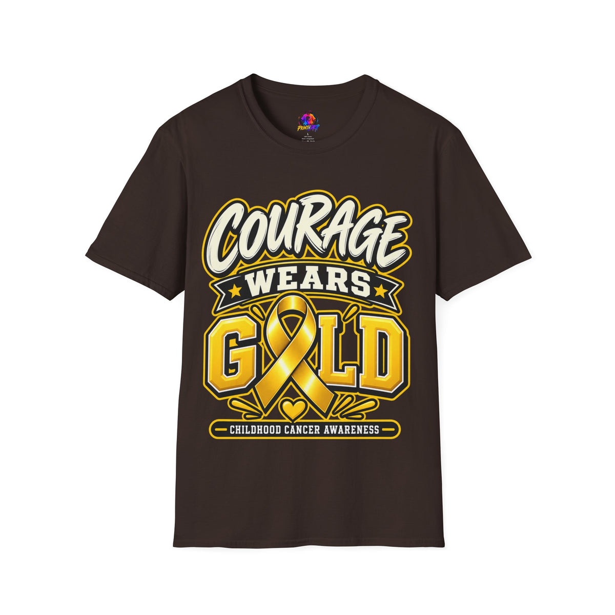 Childhood Cancer Awareness T-Shirt — "Courage Wears Gold"