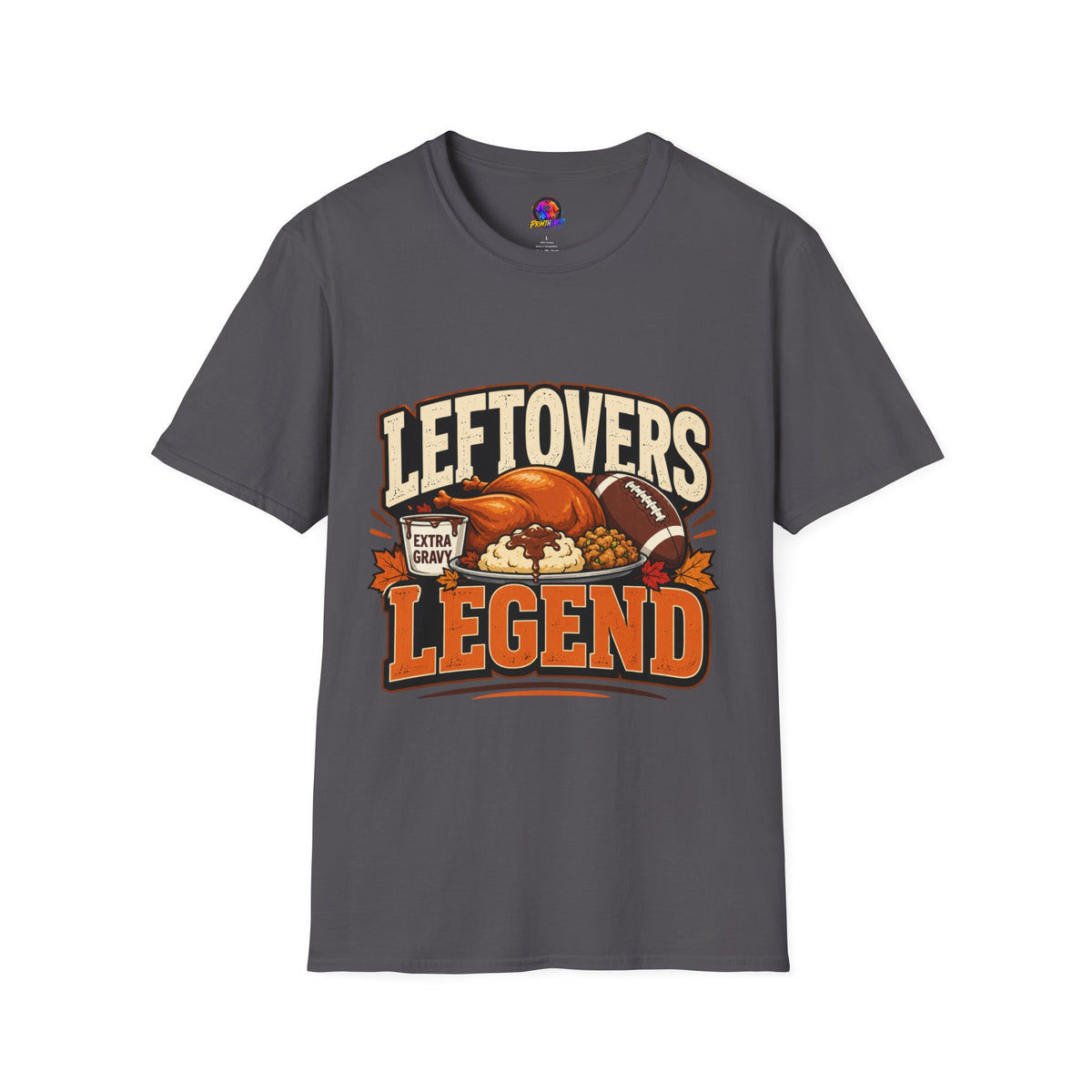 Thanksgiving T-Shirt Leftovers Legend T-Shirt — Thanksgiving Football Turkey Graphic Tee