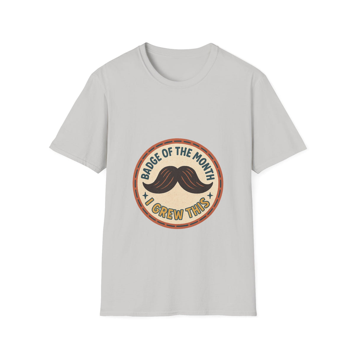 Mustache Dad T-Shirt - "King of the Mustache" Retro Badge Design - Trending Now - October 2026