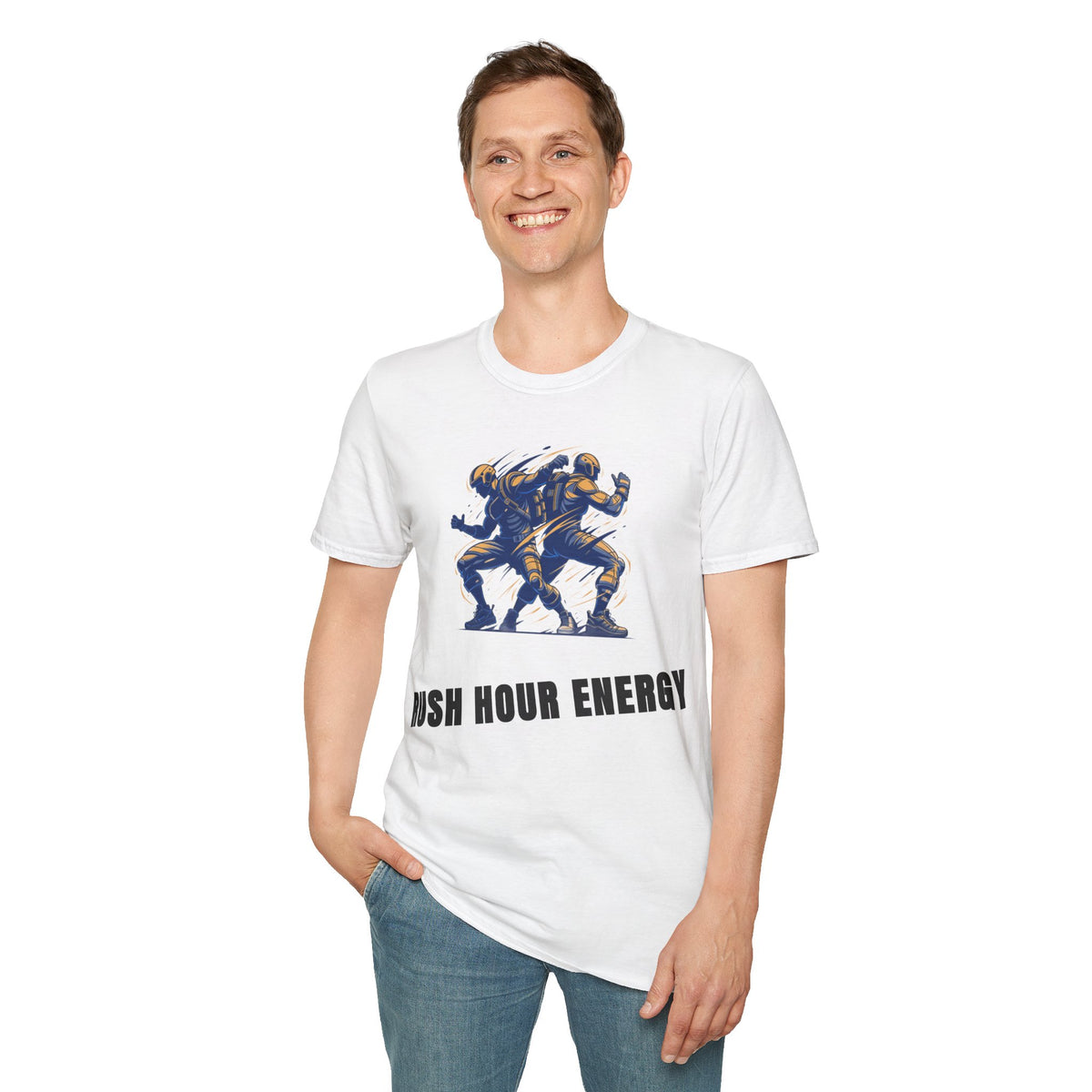 T-Shirt — 'Rush Hour Energy' Football Player Graphic Tee - Trending Now - September 2026