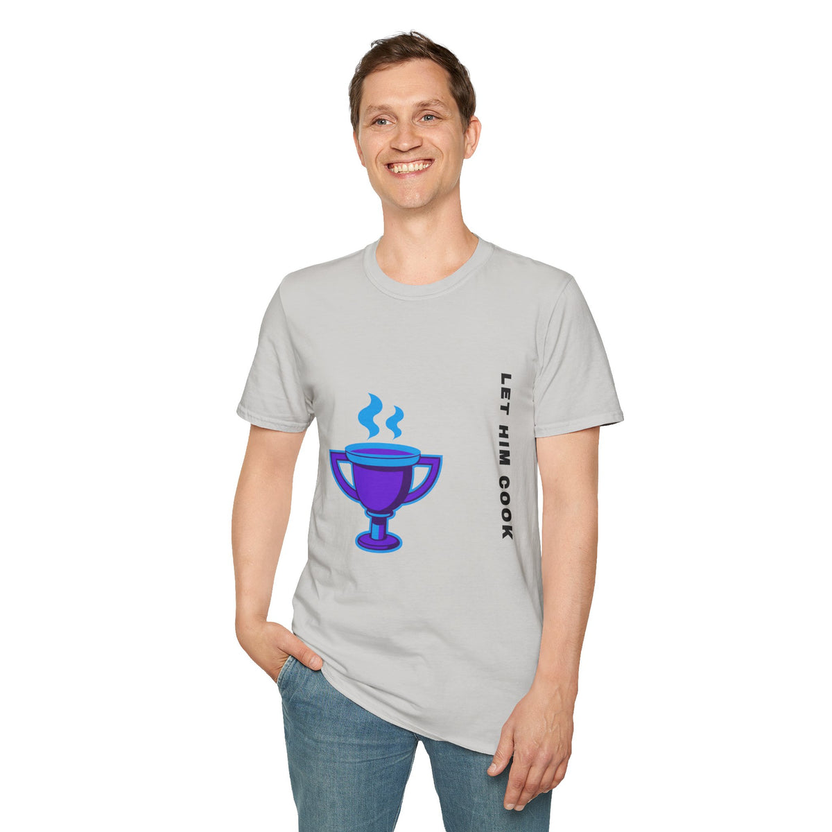 Trophy Mug T‑Shirt — "Let Him Cook" Funny Chef Pride Tee - Trending Now - September 2026
