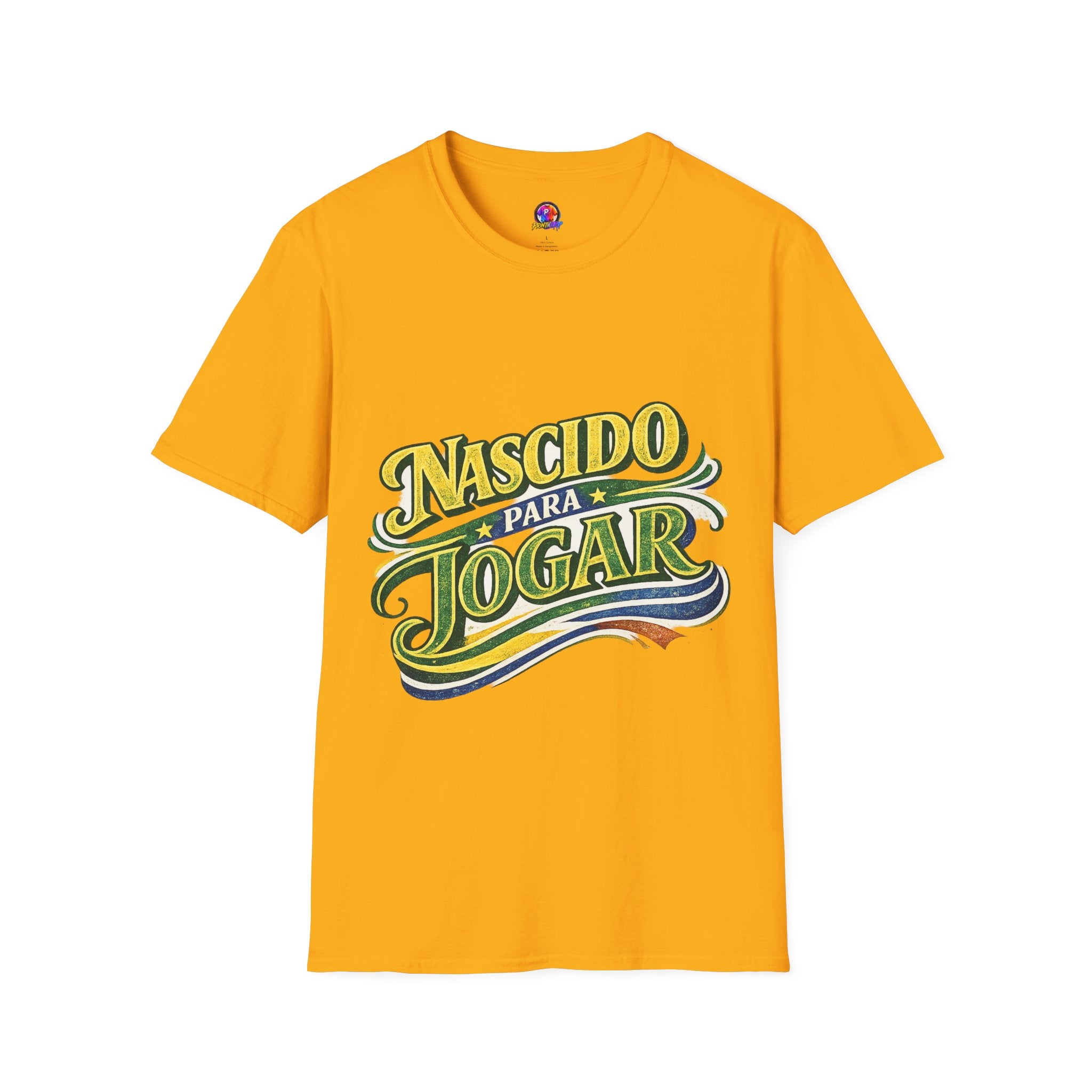 Brazil T‑Shirt — Nascido Para Jogar Vintage Brazilian Soccer Graphic Tee