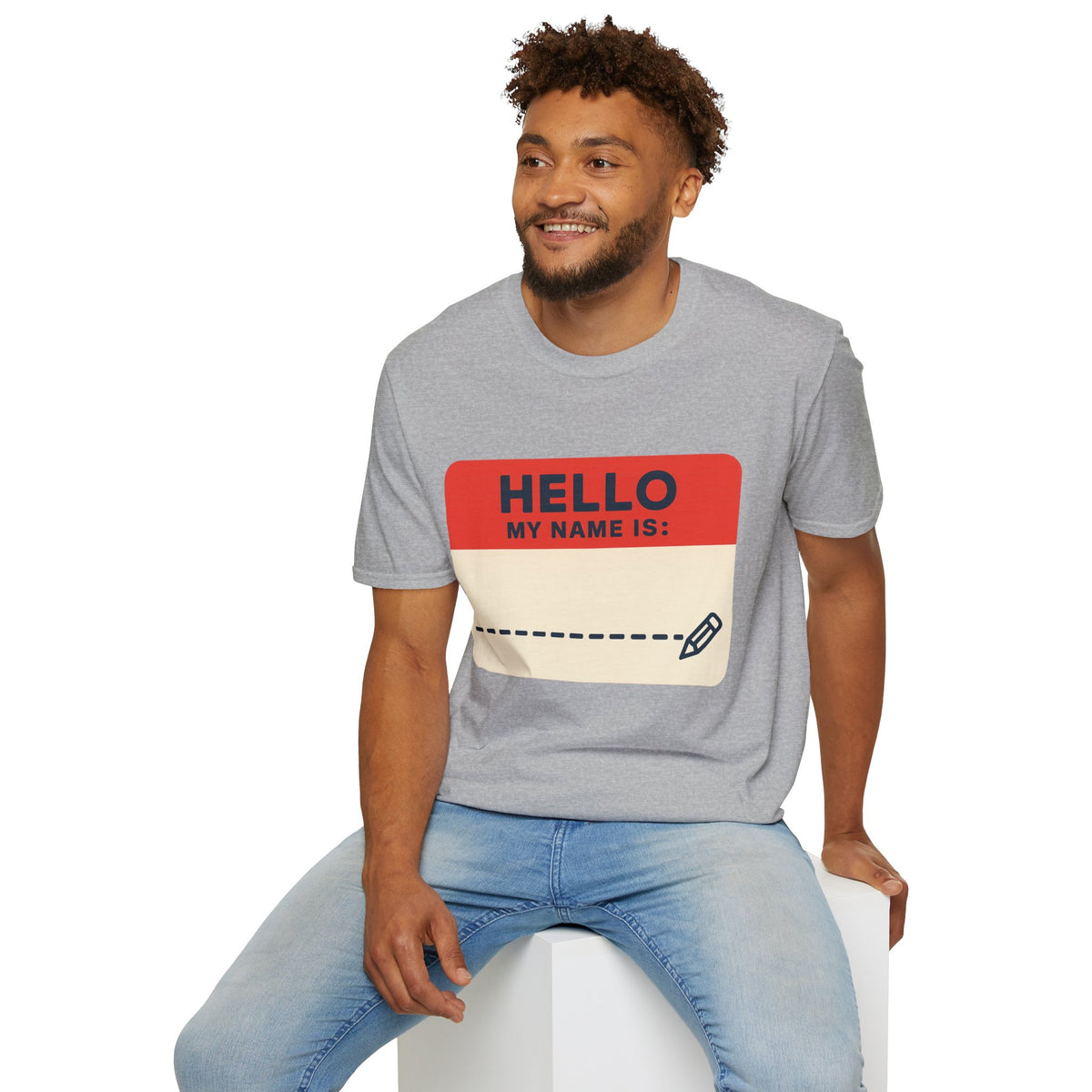Hello My Name Is Name Tag T-Shirt — Funny Novelty Graphic Tee - Trending Now - August 2026