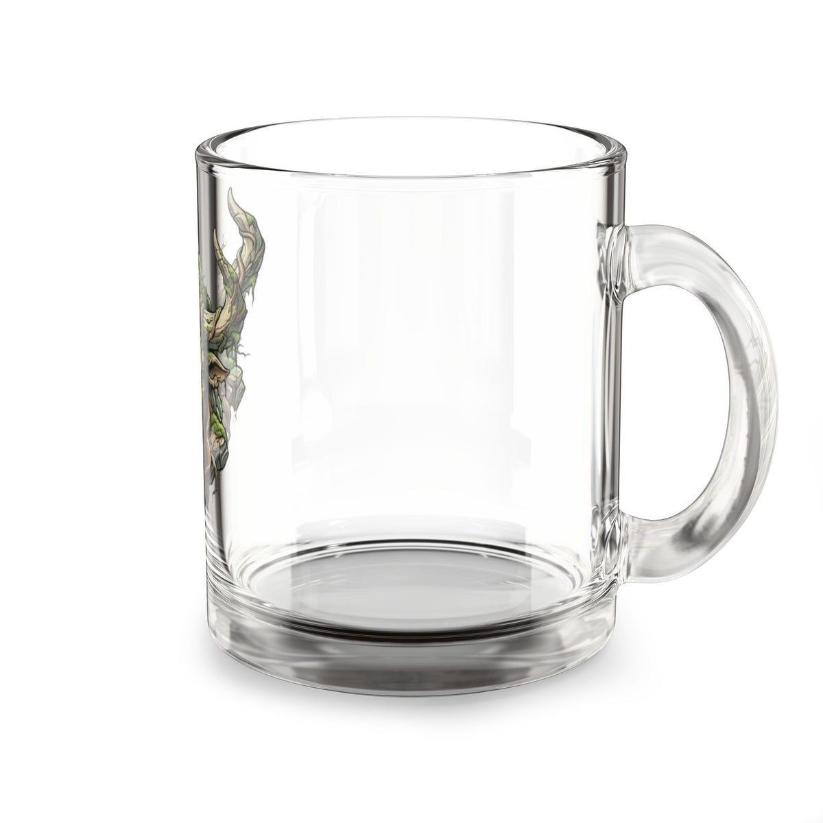 Taurus Zodiac Glass Mug — Earth Spirit Bull Illustration 10oz