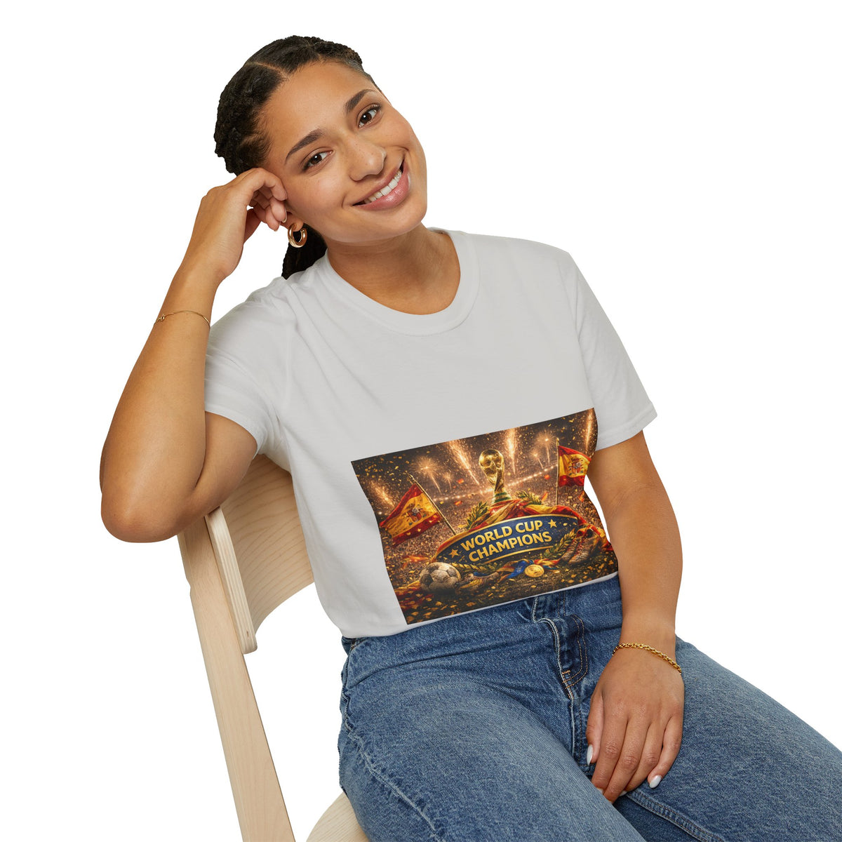 World Cup Champions T-Shirt — Spanish Football Victory Design