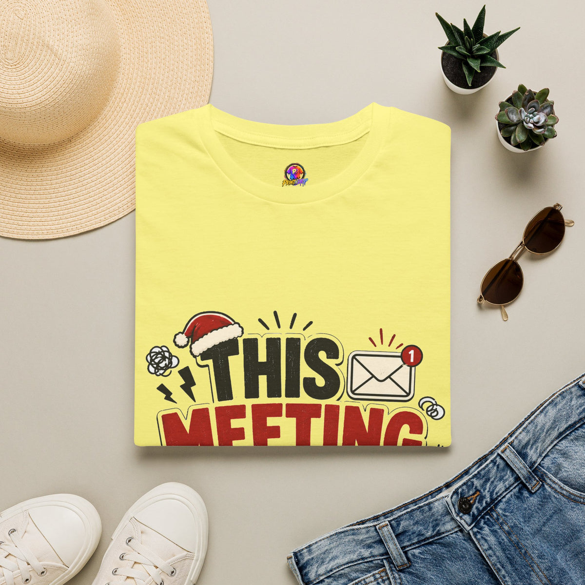 T-Shirt — "This Meeting Could Be Cocoa" Christmas Holiday Graphic Tee