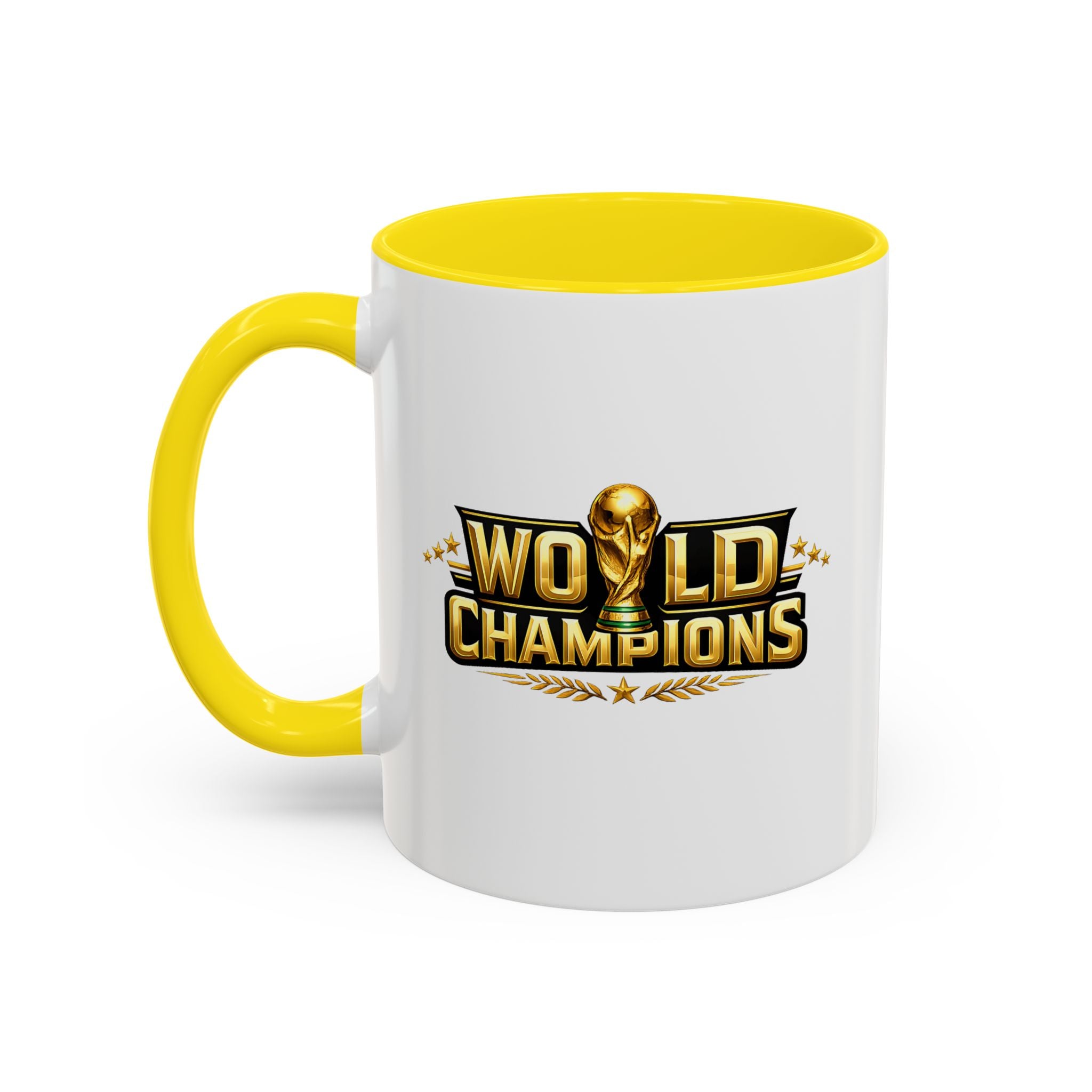 World Champions Accent Coffee Mug – Gold Trophy Sports Fan