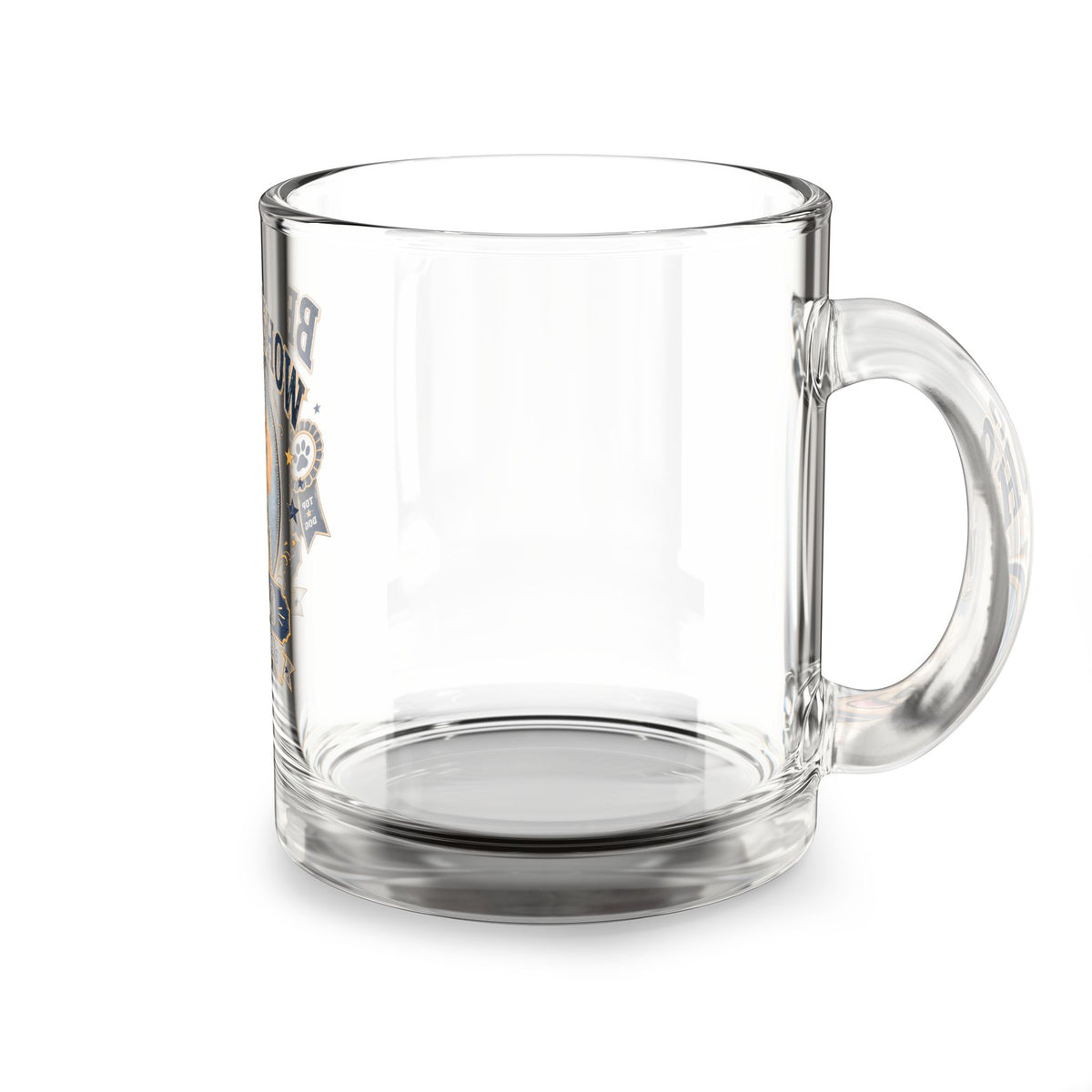 Best in Show Personalized Pet Glass Mug — Custom Name "Milo" Dog Graduation 10oz Milo Bailey Dog Dad Mom  Glass Mug 10 oz