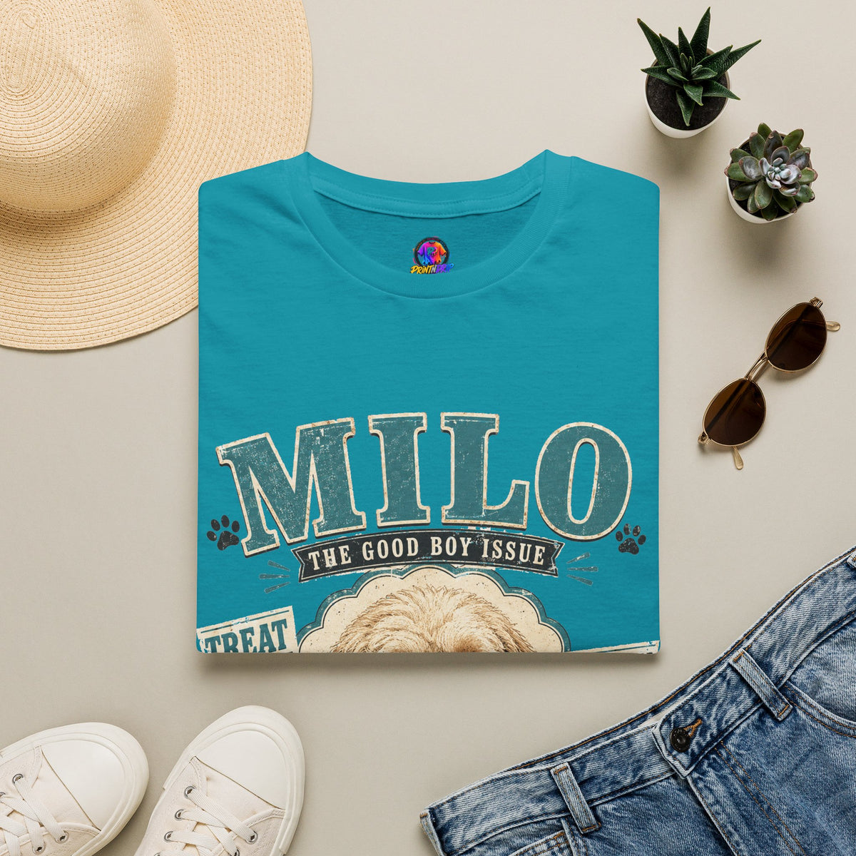 Milo "The Good Boy Issue" Dog Portrait T-Shirt