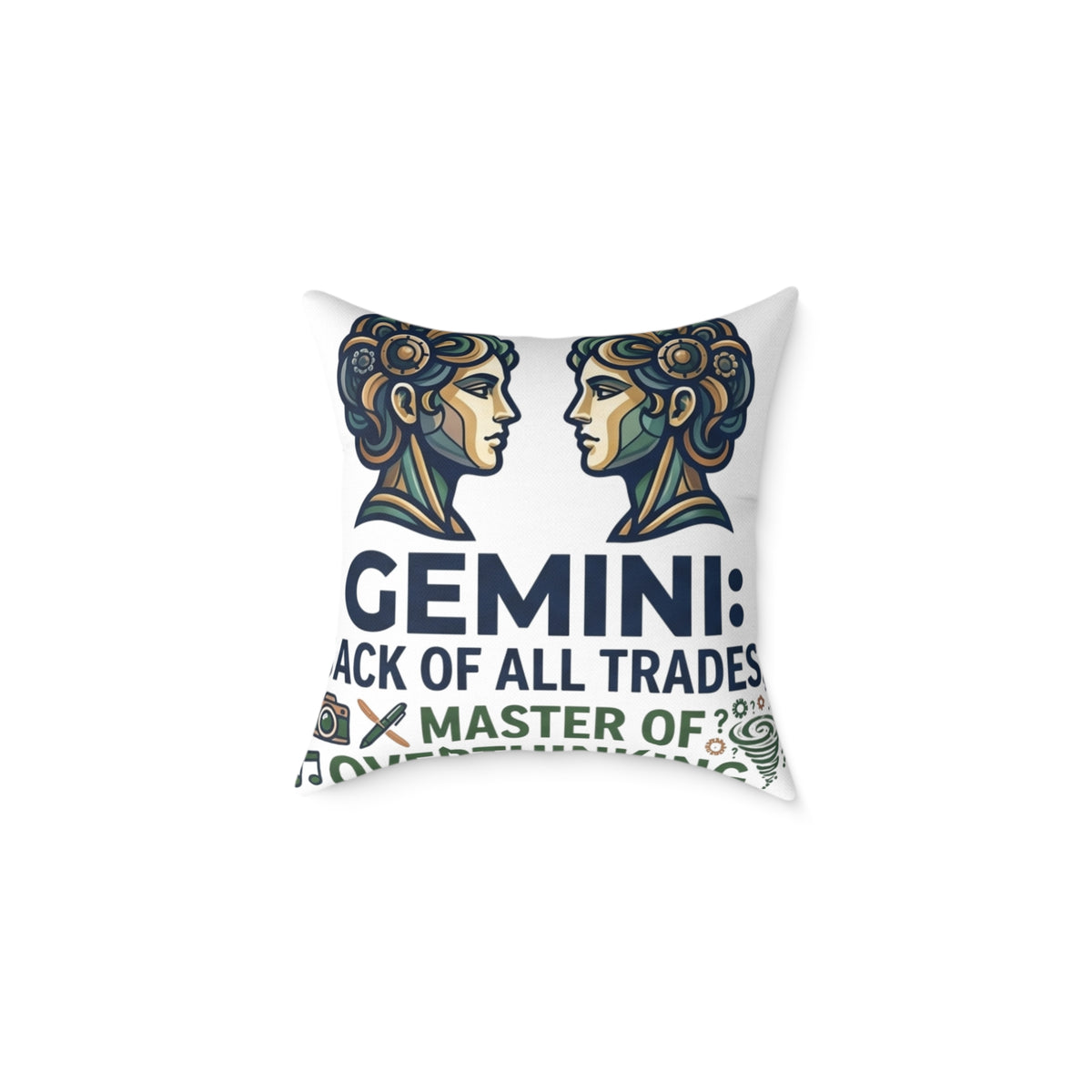 Gemini Zodiac Jack Of All Trades Square Poly Canvas Pillow