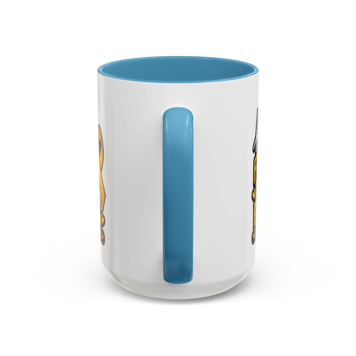 Childhood Cancer Awareness Accent Coffee Mug - "Kids Fight the Toughest Battles" (11/15oz)