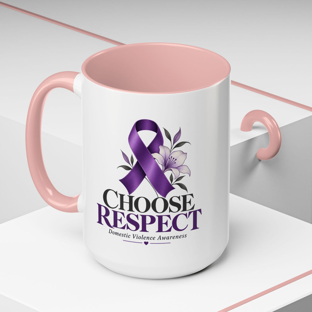 Choose Respect - Domestic Violence Awareness Coffee Mug (Accent, 11/15oz)