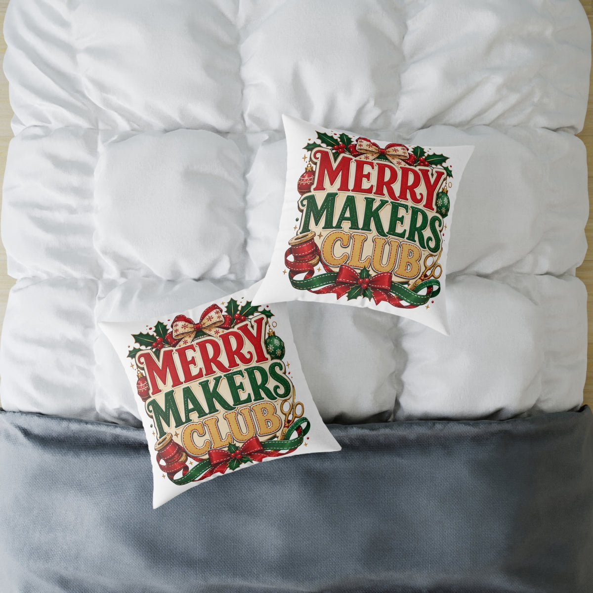 Christmas Merry Makers Club Holiday Throw Pillow