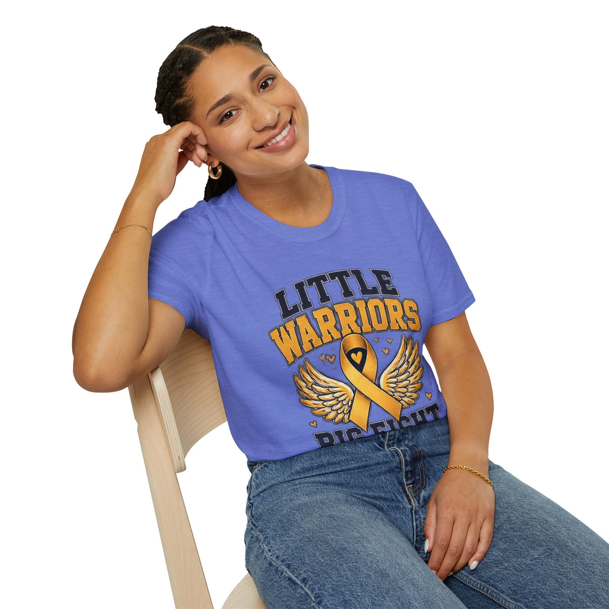 Kids T-Shirt — "Little Warriors Big Fight" Childhood Cancer Awareness Tee