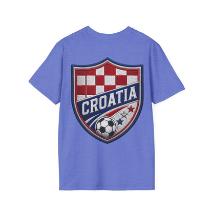 Checkered Glory T-Shirt — Croatia Soccer Fan Tee