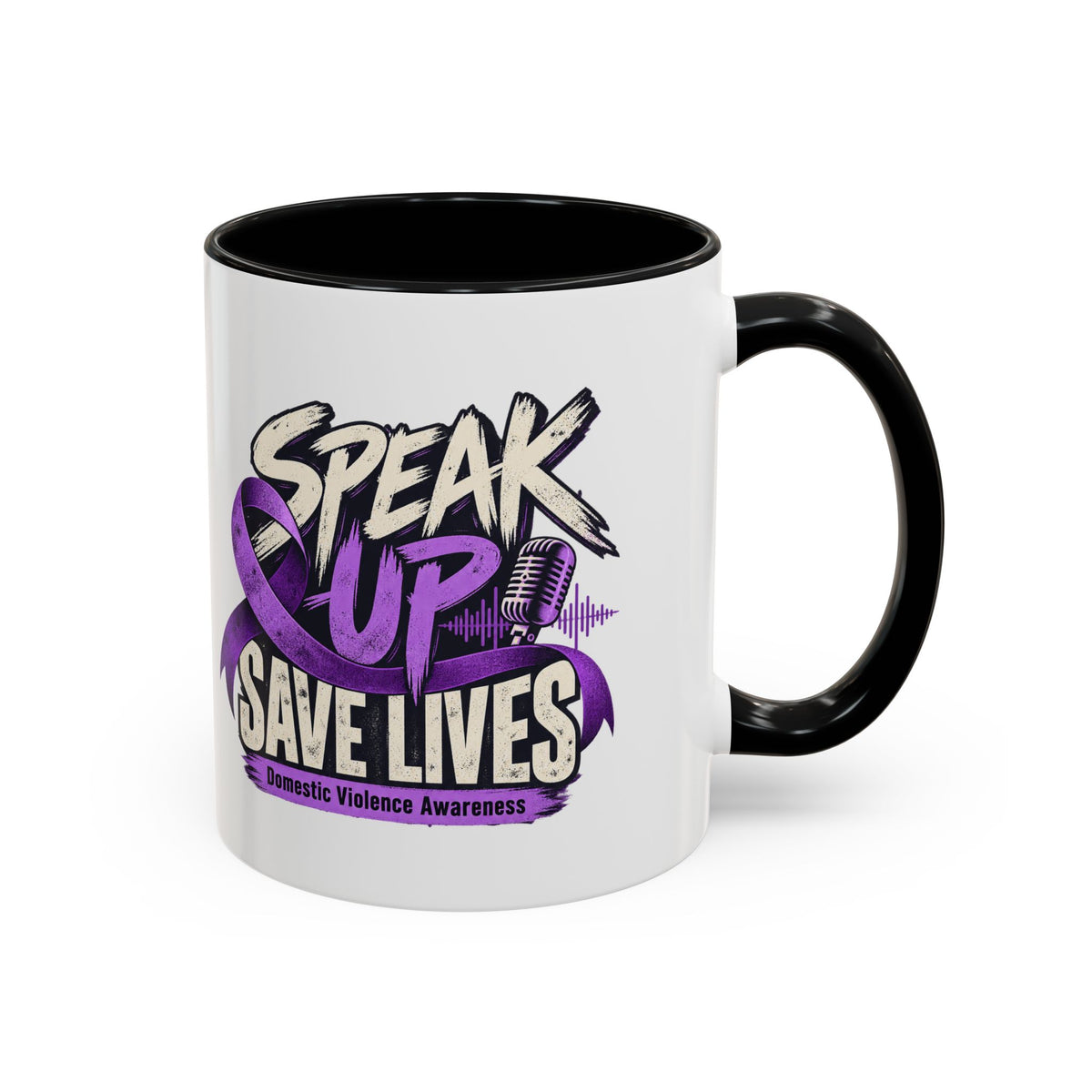 Speak Up Save Lives Domestic Violence Awareness Coffee Mug
