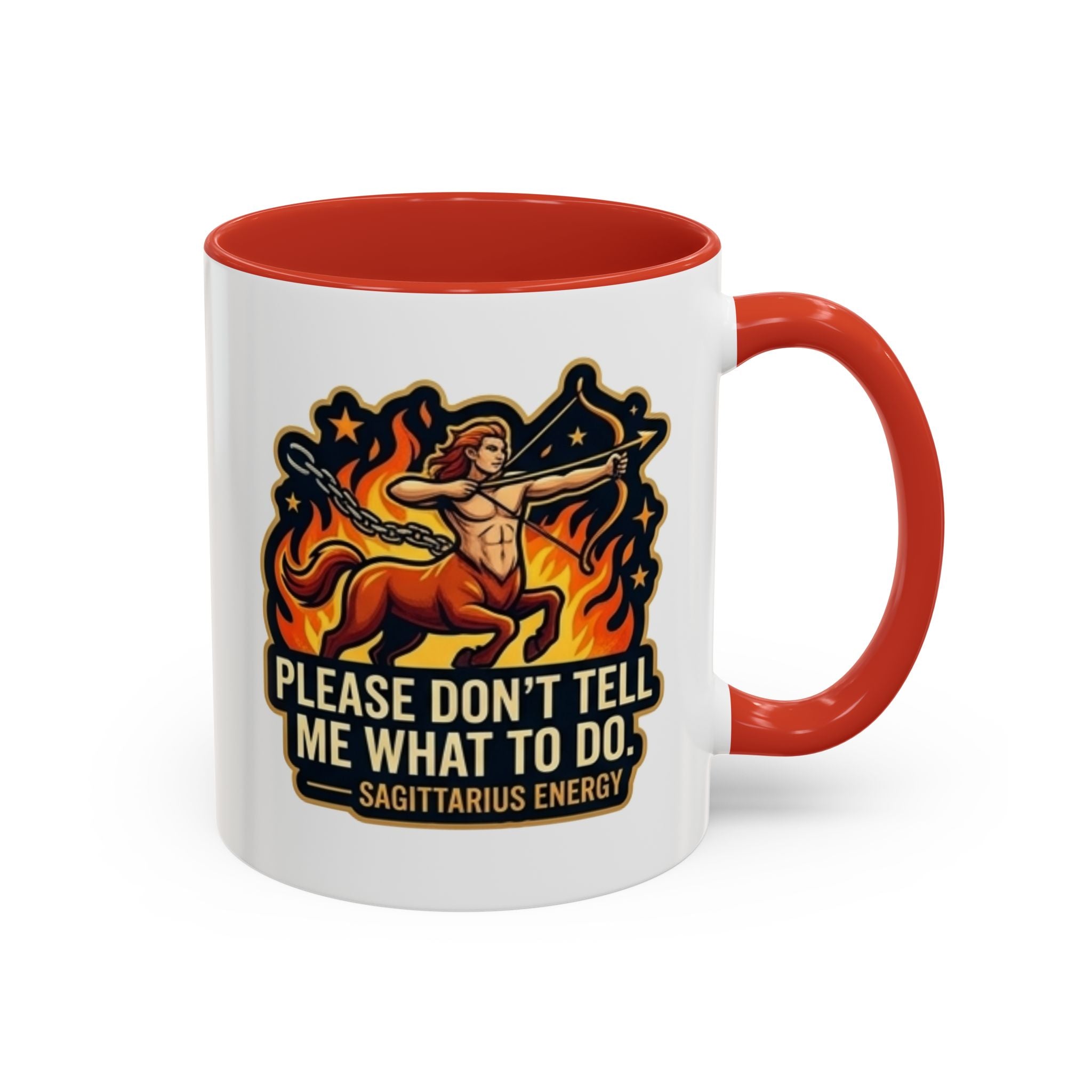 Sagittarius Coffee Mug — "Please Don't Tell Me What To Do" Zodiac Accent Mug (11/15oz)