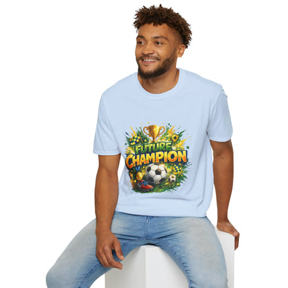Kids Future Champion Soccer T-Shirt — Kids’ Sports Trophy Graphic Tee