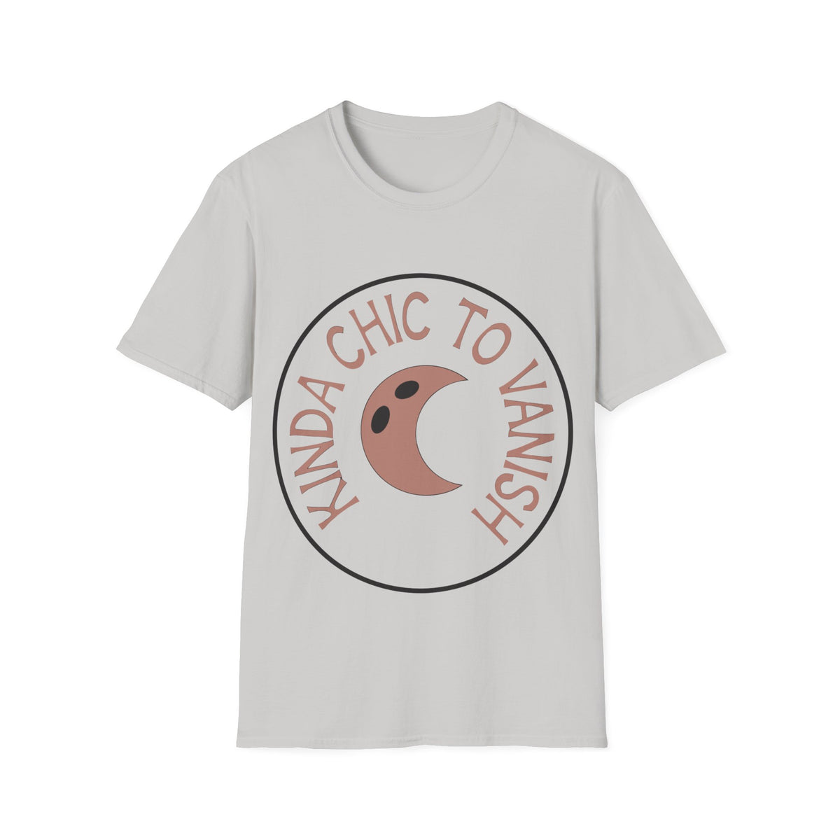 T-Shirt — "Kinda Chic to Vanish" Crescent Moon Graphic Tee - Trending Now - August 2026