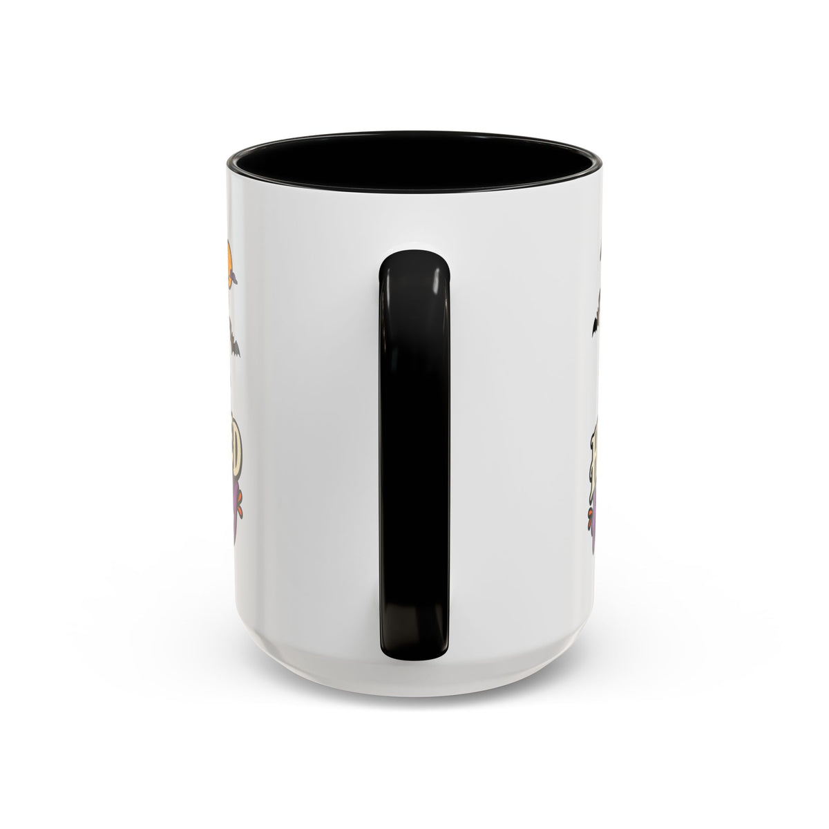 Haunted But Happy Coffee Mug — Halloween Ghost Pumpkin Accent Mug (11/15oz)