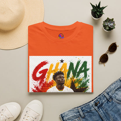 Ghana Football Player Graphic T-Shirt — Ghana Colors & Kudus Print