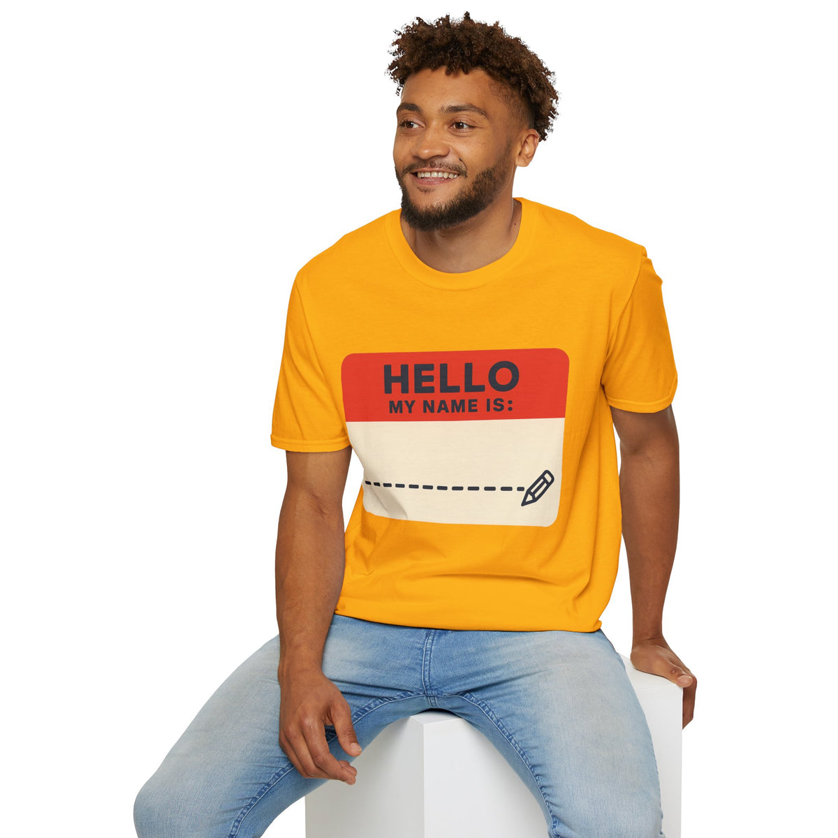 Hello My Name Is Name Tag T-Shirt — Funny Novelty Graphic Tee - Trending Now - August 2026