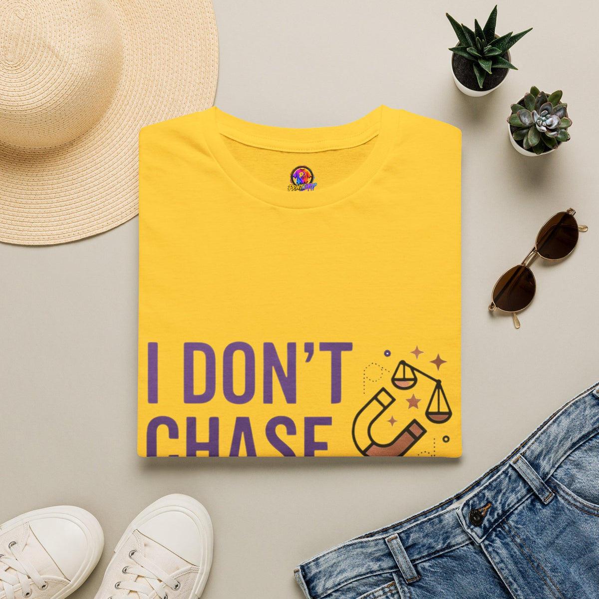 Libra Energy T-Shirt – "I Don't Chase. I Attract." Astrology Tee