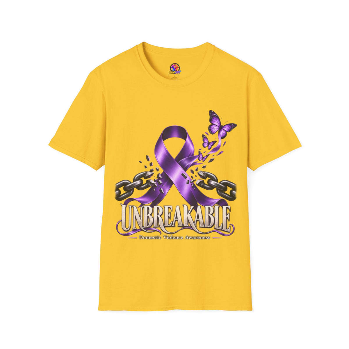 Unbreakable Purple Ribbon T-Shirt —Domestic Violence  Awareness Support Tee
