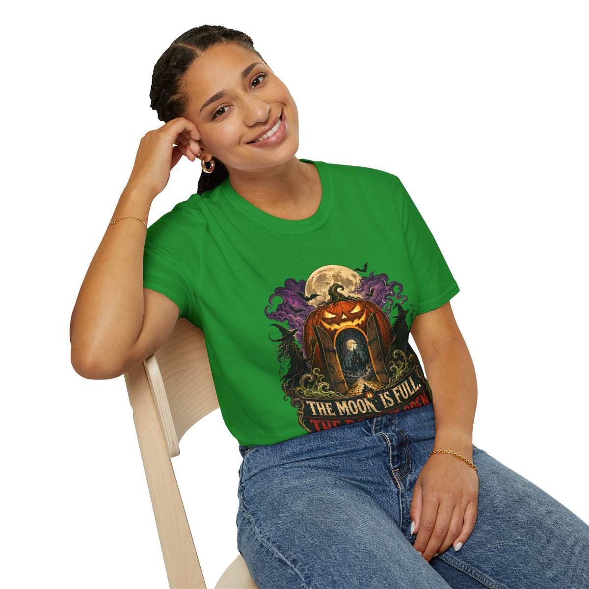 Halloween The Moon Is Full Unisex Softstyle T-Shirt
