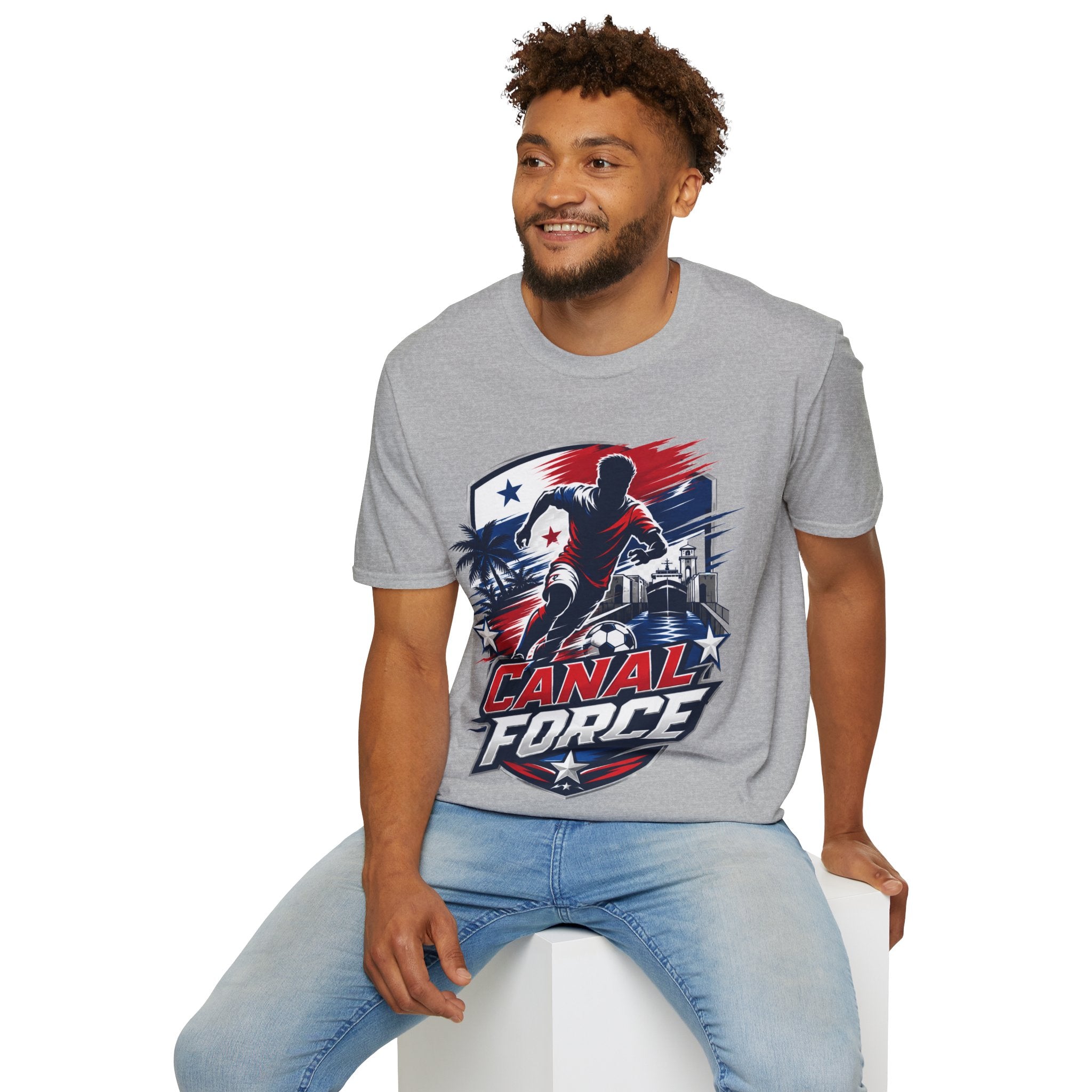 Canal Force Soccer T-Shirt - Patriotic Player Graphic Tee - Panama Shirt