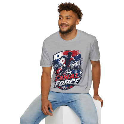 Canal Force Soccer T-Shirt - Patriotic Player Graphic Tee - Panama Shirt