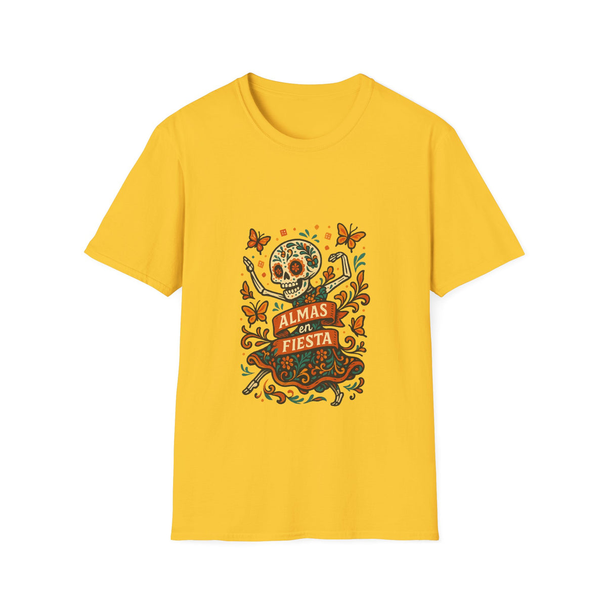 Day of the Dead Fiesta T-Shirt — Calavera Skull with 'Día de Fiesta' Design - Trending Now - October 2026