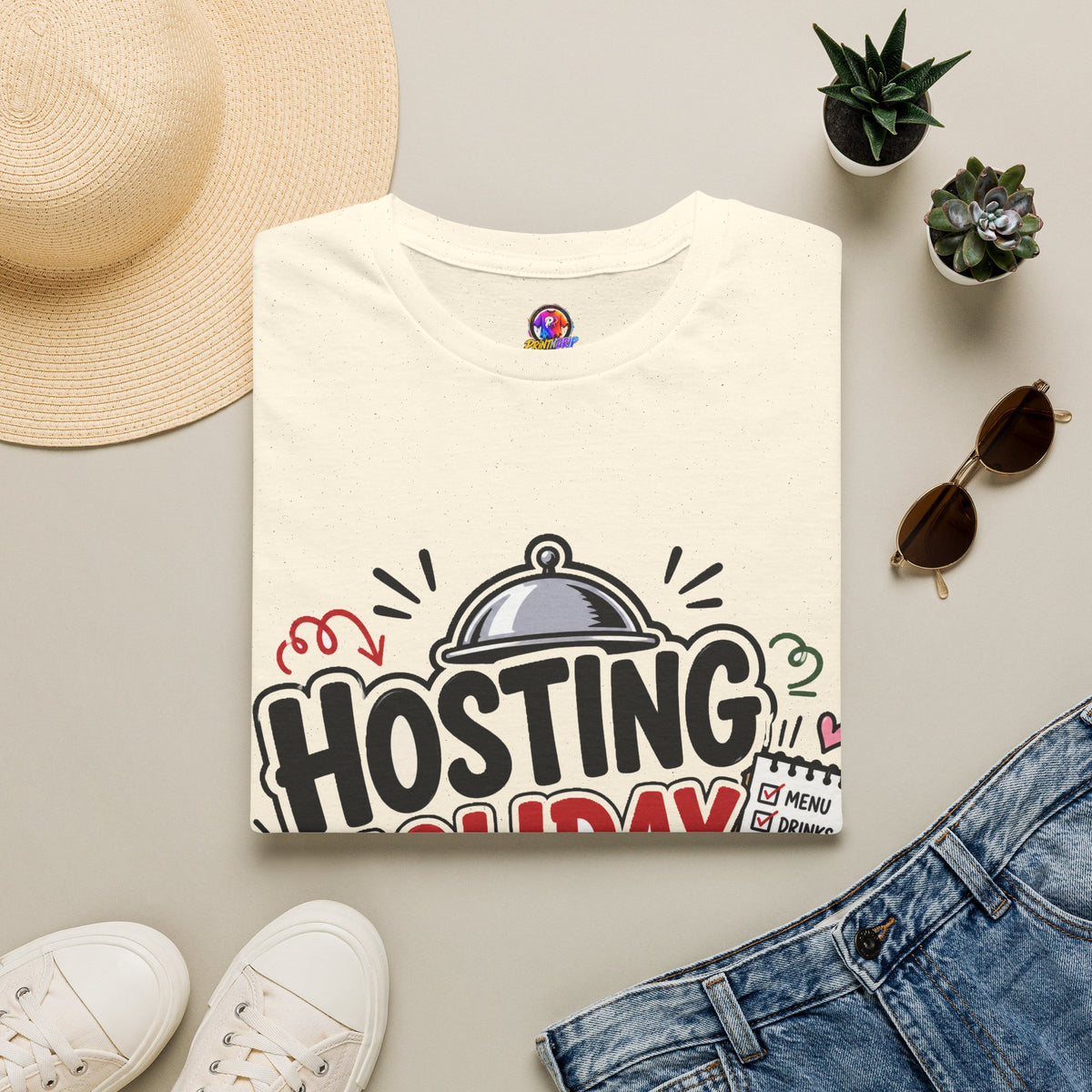 Hosting Holiday Chaos T-Shirt — Funny Christmas Party Host Tee