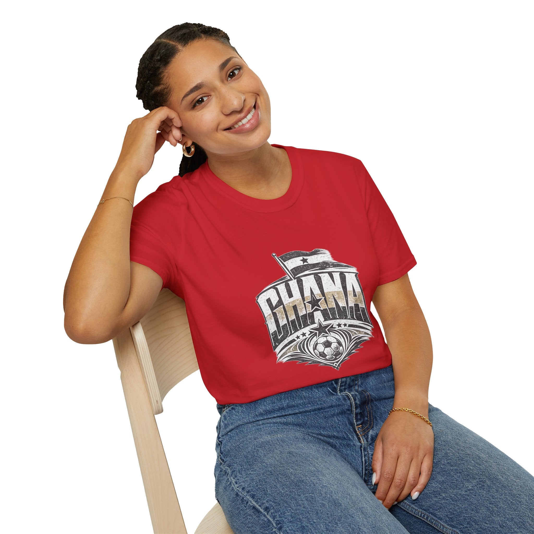 Ghana Vintage Flag T-Shirt — Retro Ghana Pride Graphic Tee