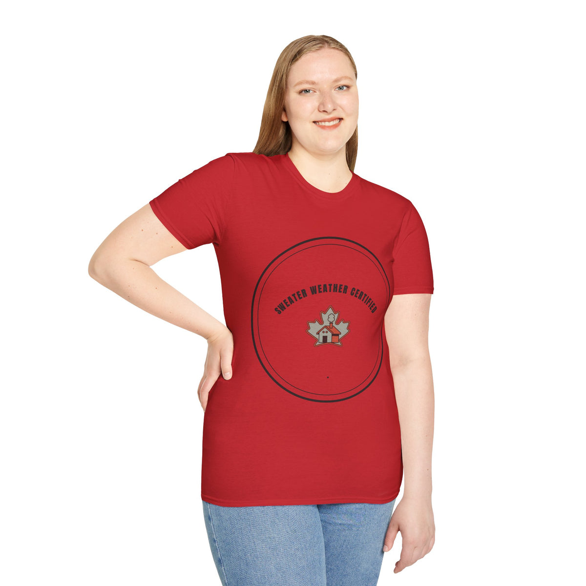 Sweater Weather Certified T-Shirt — Cozy Fall Maple Badge Tee - Trending Now - September 2026