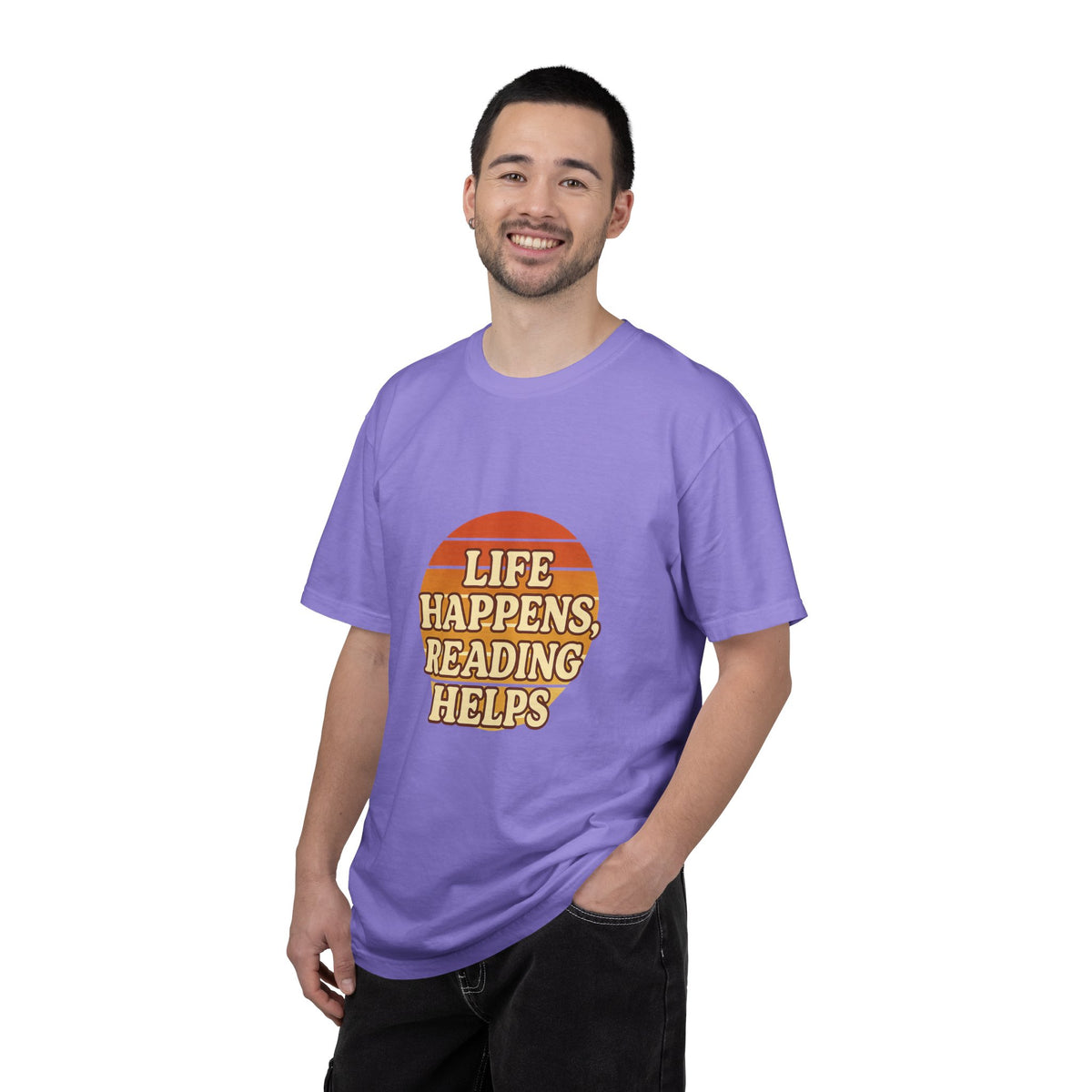 Reading Helps T-Shirt — "Life Happens, Reading Helps" Retro Book Tee - Trending Now - October 2026