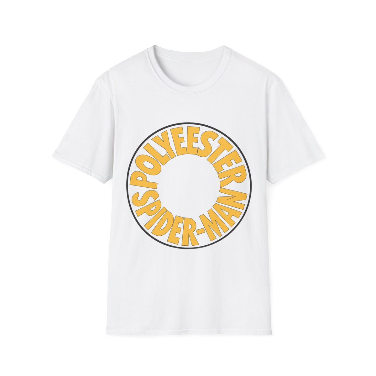 Polyester Spider-Man Retro Circular Tee - Funny Comic Pop Culture Graphic T-Shirt - Trending Now - September 2026