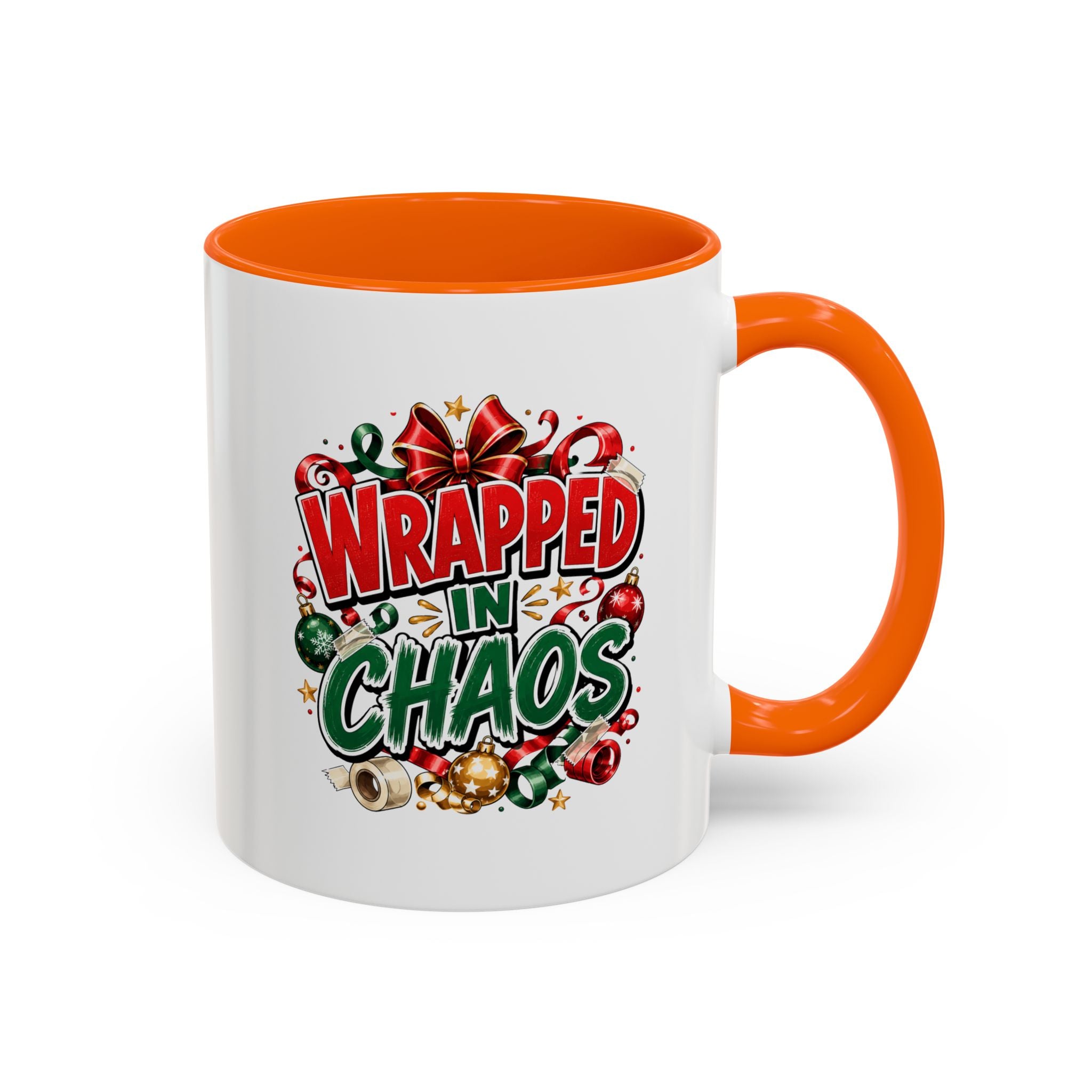 Wrapped in Chaos Christmas Coffee Mug