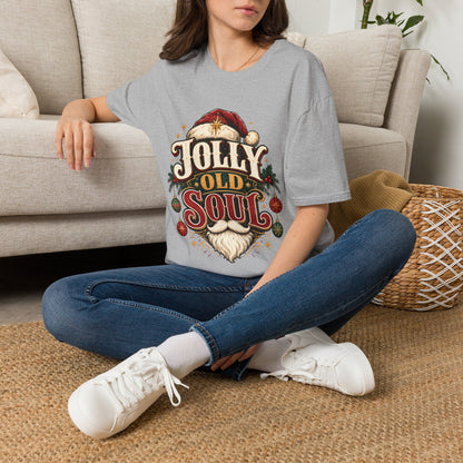 Jolly Old Soul T-Shirt — Vintage Santa Holiday Graphic Tee