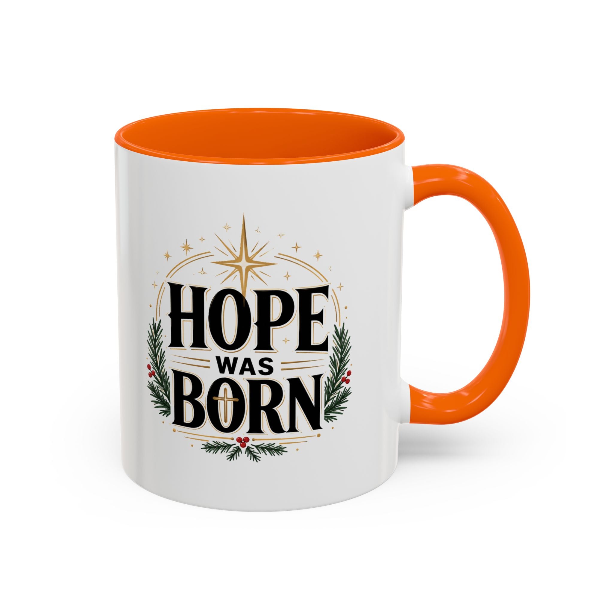 Christmas Hope Was Born Christmas Coffee Mug — Festive Holiday Holiday Prayer Mug