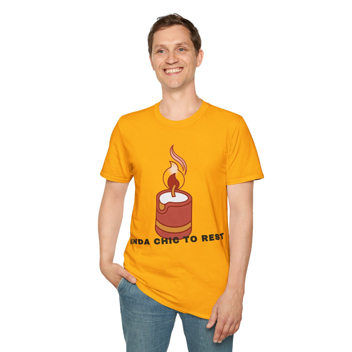 Candle Graphic T-Shirt — 'Kinda Lit' Cozy Candle Tee - Trending Now - September 2026