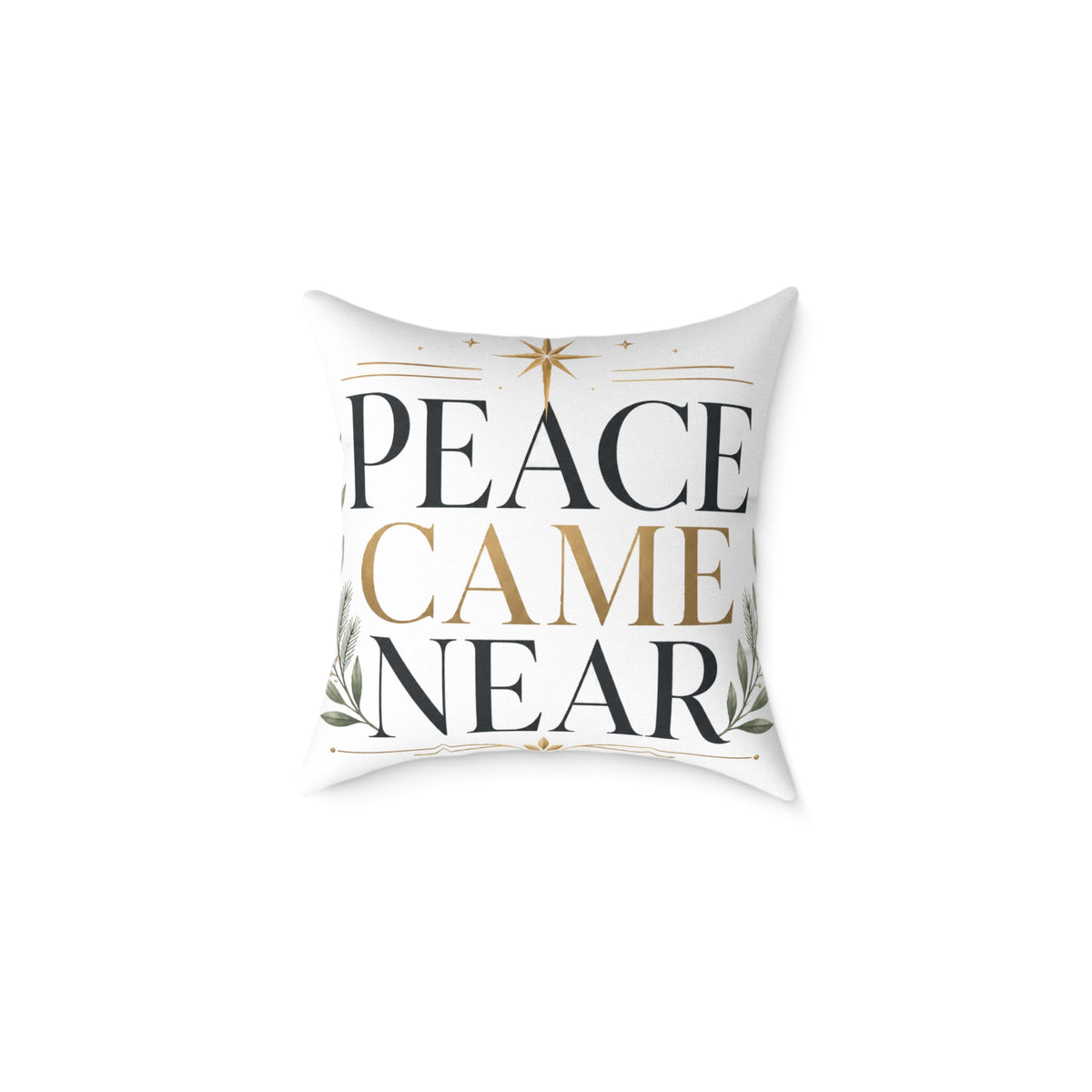 Christmas Peace Came Near Pillow – Christmas Holiday Decorative Throw Cushion