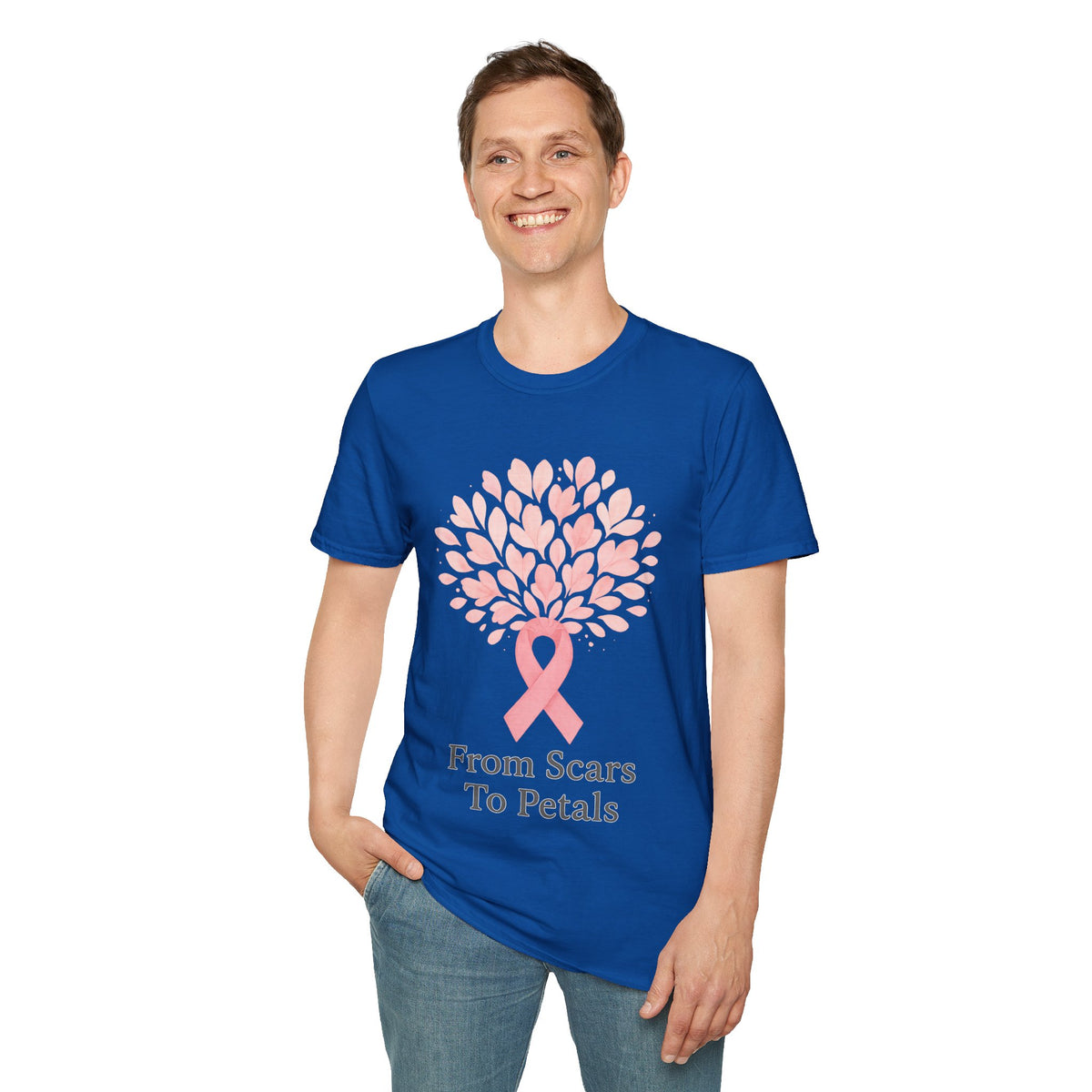 From Scars To Petals Pink Ribbon Tree T-Shirt, Breast Cancer Survivor Gift Tee - Trending Now - September 2026